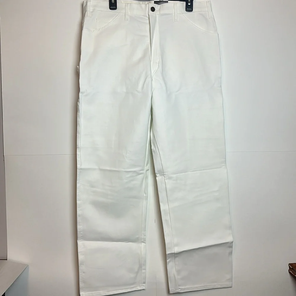 Dickies White Utility Pants Relaxed Fit Size 36x30 - Picture 9 of 11